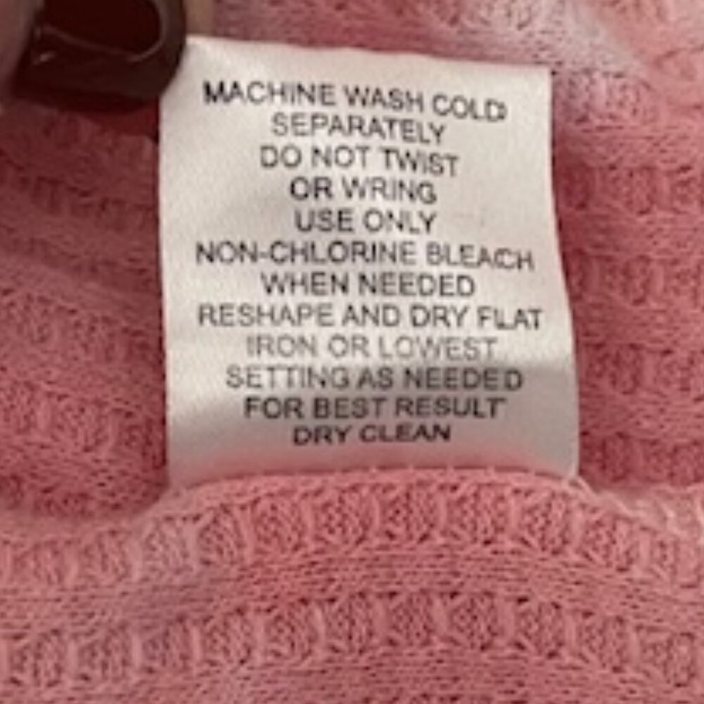 Sweet  Romeo XL Dusty Pink Tie Dye Waffle Knit Long Sleeve Top NWOT - Picture 6 of 6